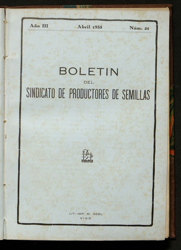 Boletín del Sindicato de Productores de Semillas. Año 1935, Núm. 21