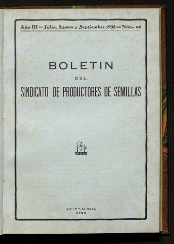 Boletín del Sindicato de Productores de Semillas. Año 1935, Núm. 24